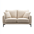 Sofa Set Fabric Upholstery 150x85x90 cm - Cream - Modern Design