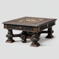 Vintage Design Coffee Table Wood 90x90x45 cm - Dark Brown