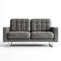 Leather Sofa - 145x85x85 cm - Dark Grey - Modern Design