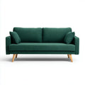 3-Seater Sofa 180x85x75 cm - Forest Green Fabric Upholstery - Modern Design