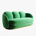 3-Seat Sofa Velvet Upholstery 200x85x90 cm - Green - Contemporary Design