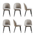 Dining Chairs Set Velvet Upholstered 45x55x80 cm - Light Gray - Modern Design