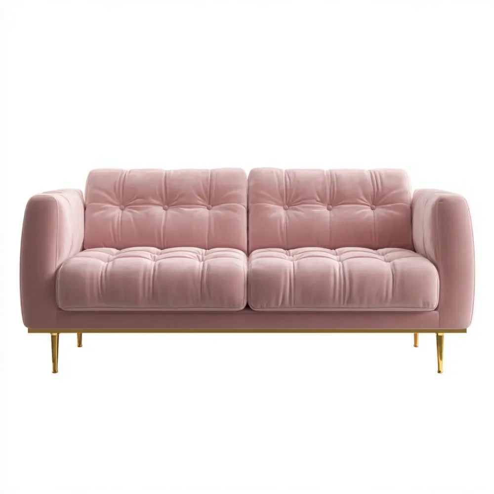 Modern Velvet Sofa Set 150x85x75 cm - Pink
