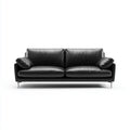 Leather Sofa 210x90x85 cm - Black - Contemporary Design